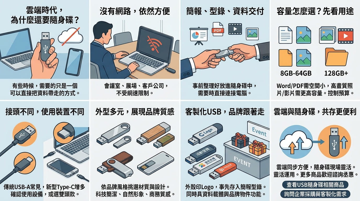 有雲端了，USB隨身碟為什麼還沒消失？工作與活動中依然實用的小工具